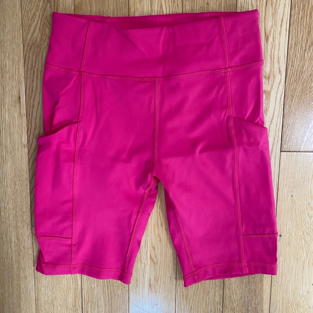 MONROW Movement bike shorts, hot pink, size small. Never worn.